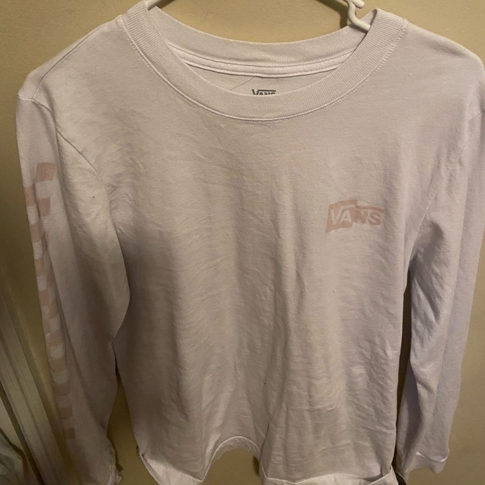 Long sleeve white vans shirt
